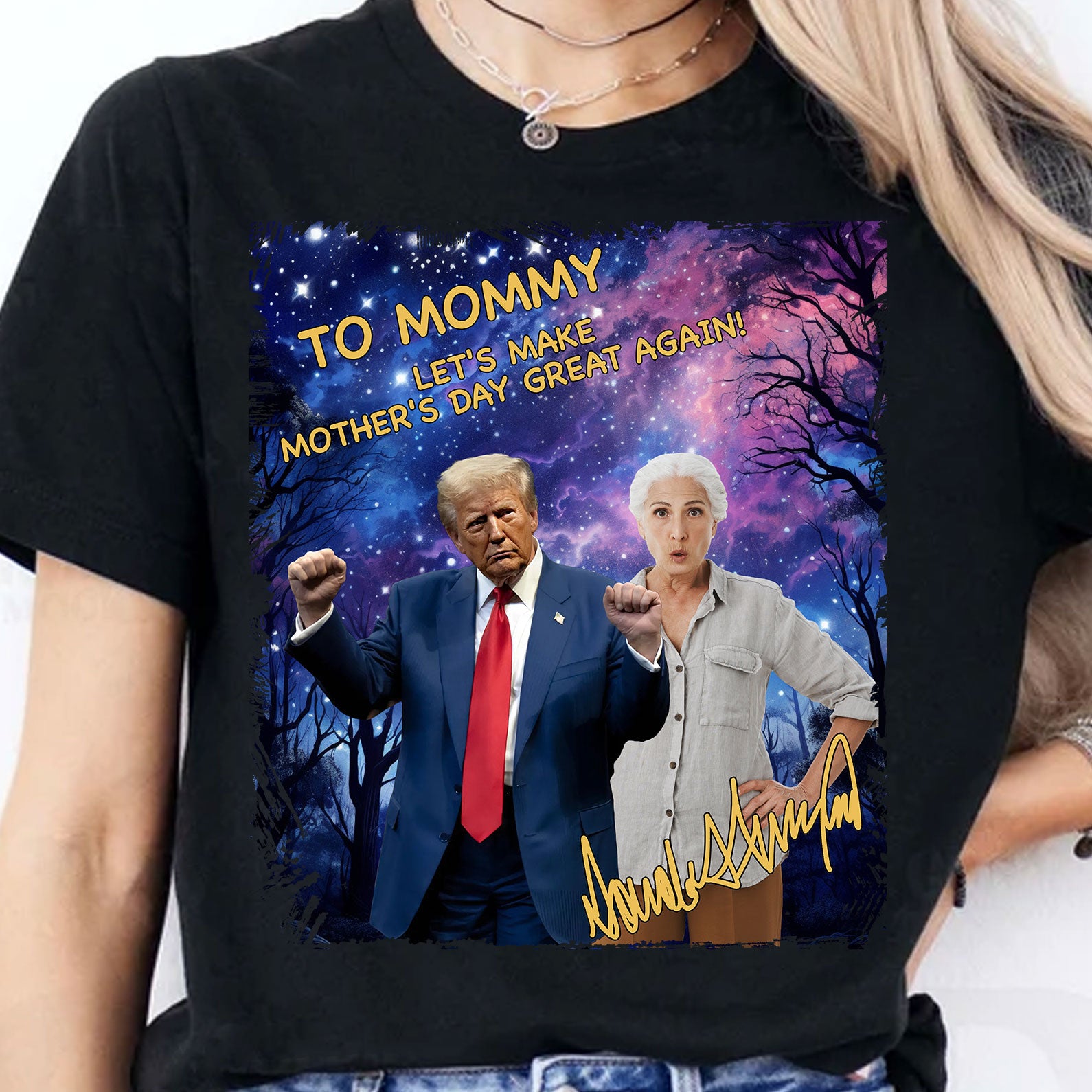 My Mom With Donald Trump Custom Photo Shirt, Mother's Day Shirt, Mother's Day Gifts, Trump 2025 Shirt 682049 - GOP