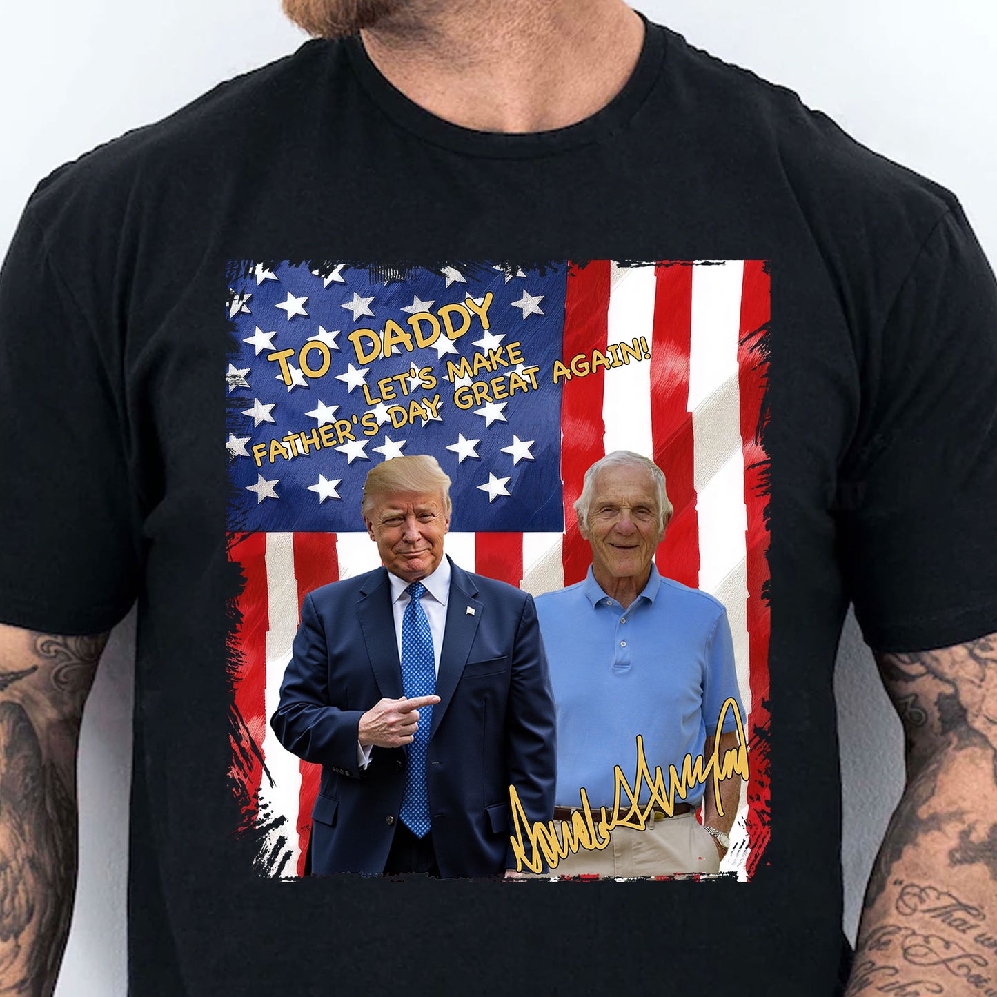My Dad With Donald Trump Custom Photo Shirt, Father's Day Shirt, Father's Day Gifts, Trump 2025 Shirt 682049 - GOP