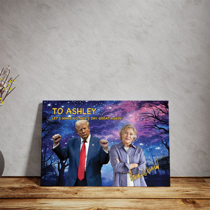 My Dad With Donald Trump Custom Photo Canvas, Personalize Custom Photo with Trump, Donald Trump President, Gift For Dad, Gift For Husband 682049 - GOP