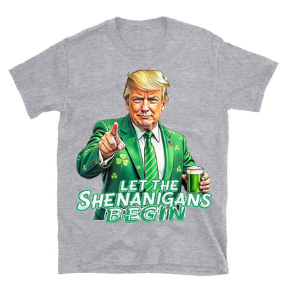 Let The Shenanigans Begin Shirt, Trump St Patricks Sweatshirt, Funny Trump St Patrick Day Bright Shirt 682050 - GOP