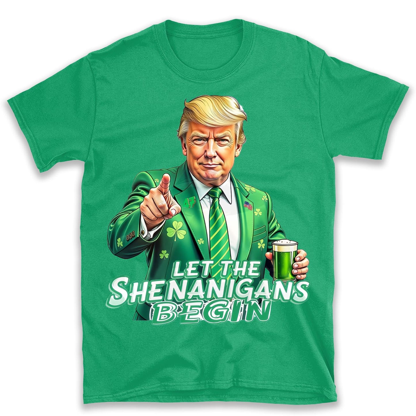 Let The Shenanigans Begin Shirt, Trump St Patricks Sweatshirt, Funny Trump St Patrick Day Bright Shirt 682050 - GOP