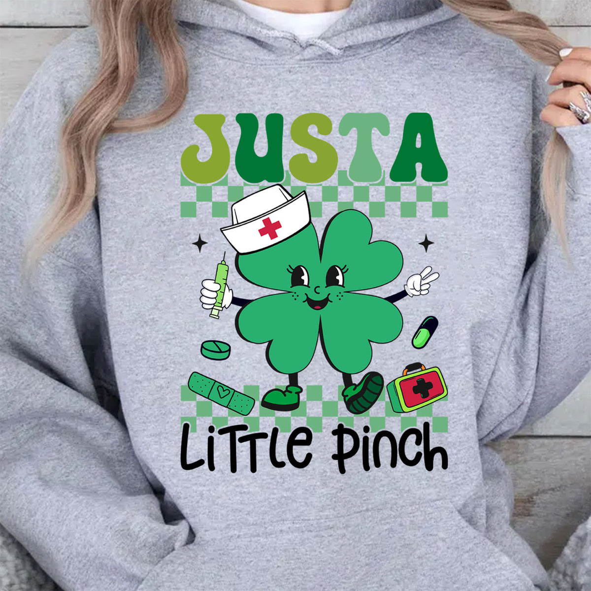 Just a Little Pinch Shirt, Funny St Patricks Sweatshirt, Nurse St Patrick's Day Bright Shirt 682051