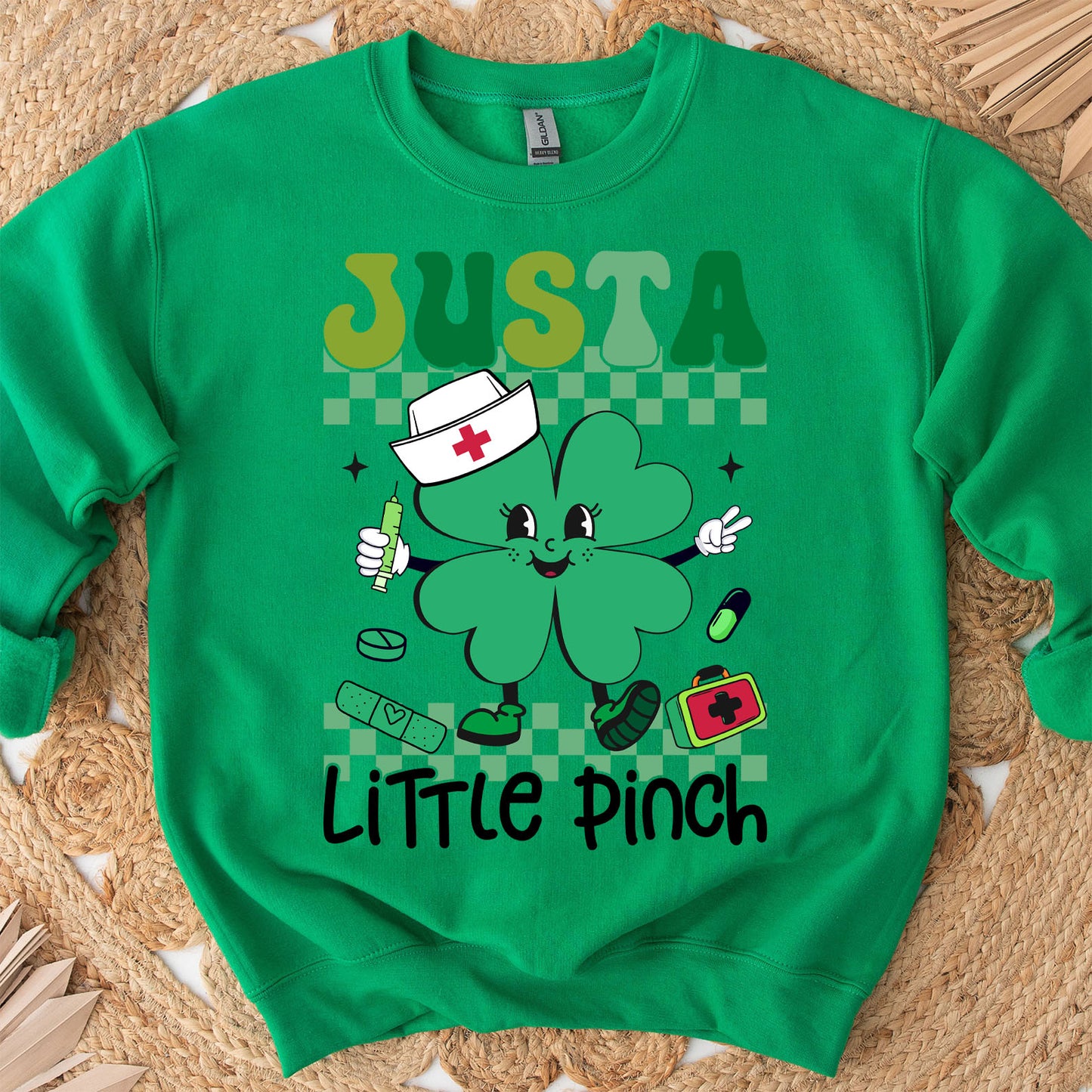 Just a Little Pinch Shirt, Funny St Patricks Sweatshirt, Nurse St Patrick's Day Bright Shirt 682051