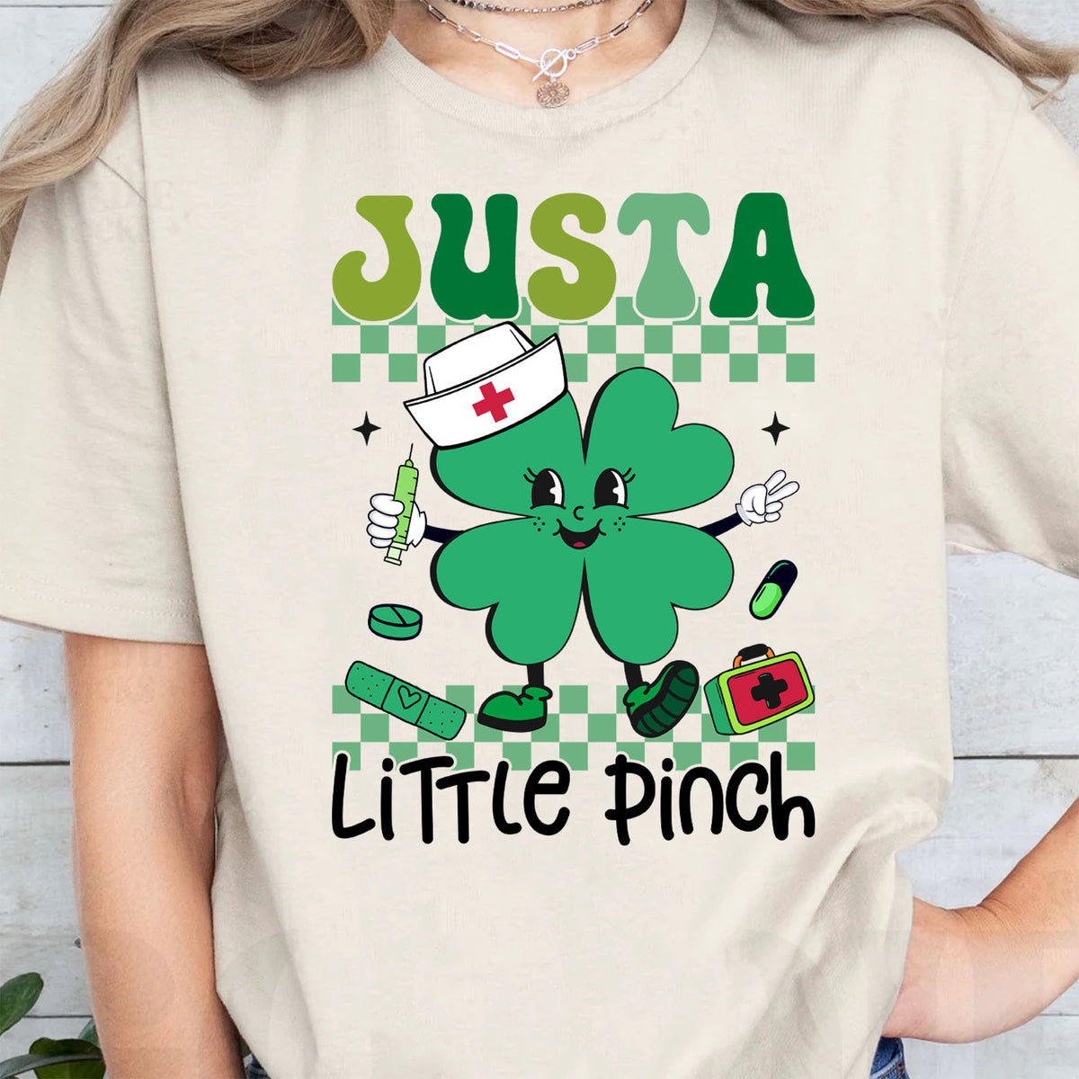 Just a Little Pinch Shirt, Funny St Patricks Sweatshirt, Nurse St Patrick's Day Bright Shirt 682051
