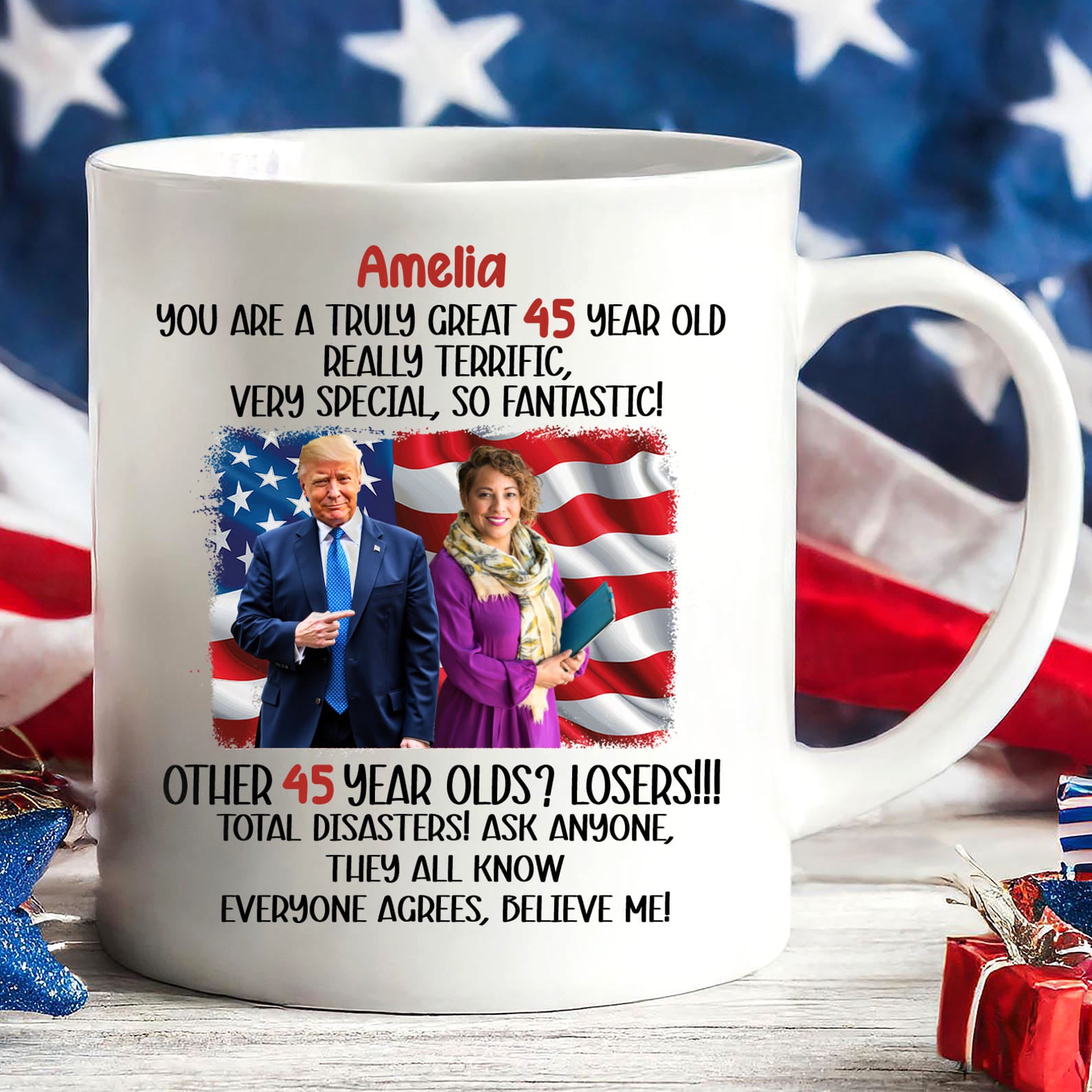 You're The Truly Great, Funny Custom Photo with Trump Mug, Personalized Custom White Mug Accent Mug, Gift For Mom, Gift For Wife 682054 - GOP