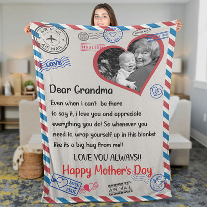 Dear Mom Love You Always, Personalized Blanket, Custom Photo Blanket, Mother's Day Gift, Gift for Mom, Gift for Wife - 682062