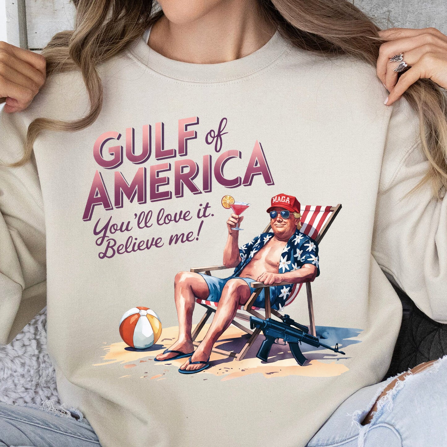 Trump Gulf of America, Humorous Trump Sweatshirt, Trump President Funny Bright Shirt 682063 - GOP