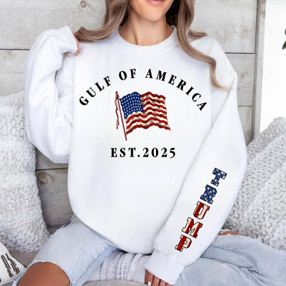 Trump Gulf of America Shirt, Donald Trump MAGA Sleeve Print Sweatshirt, Republican Gift 682079 - GOP