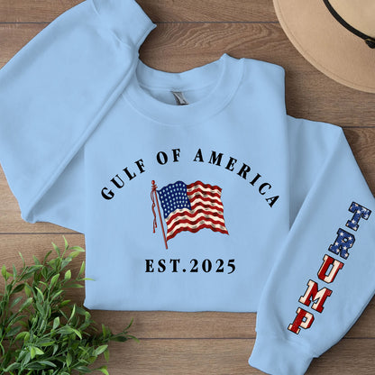 Trump Gulf of America Shirt, Donald Trump MAGA Sleeve Print Sweatshirt, Republican Gift 682079 - GOP
