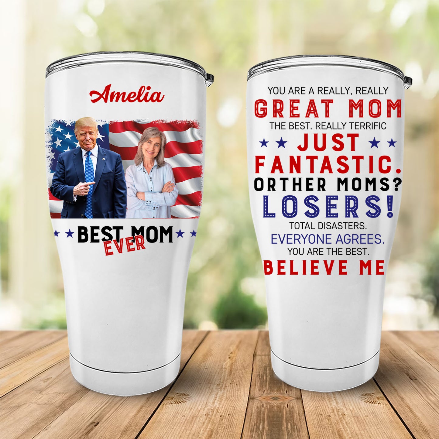 Best Mom Ever Custom Photo and Name Curved Tumbler, Personalized Custom Tumbler 30oz, Mother's Day Gift For Mom, Gift For Wife 682081 - GOP