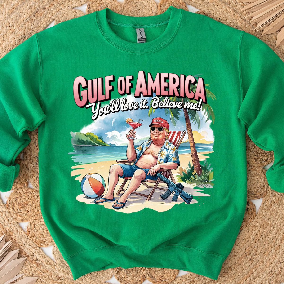 Trump Gulf of America, Humorous Trump Sweatshirt, Funny Trump President Bright Shirt 682086 - GOP