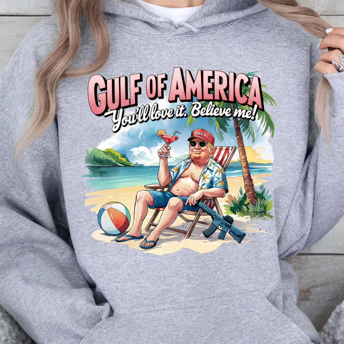 Trump Gulf of America, Humorous Trump Sweatshirt, Funny Trump President Bright Shirt 682086 - GOP