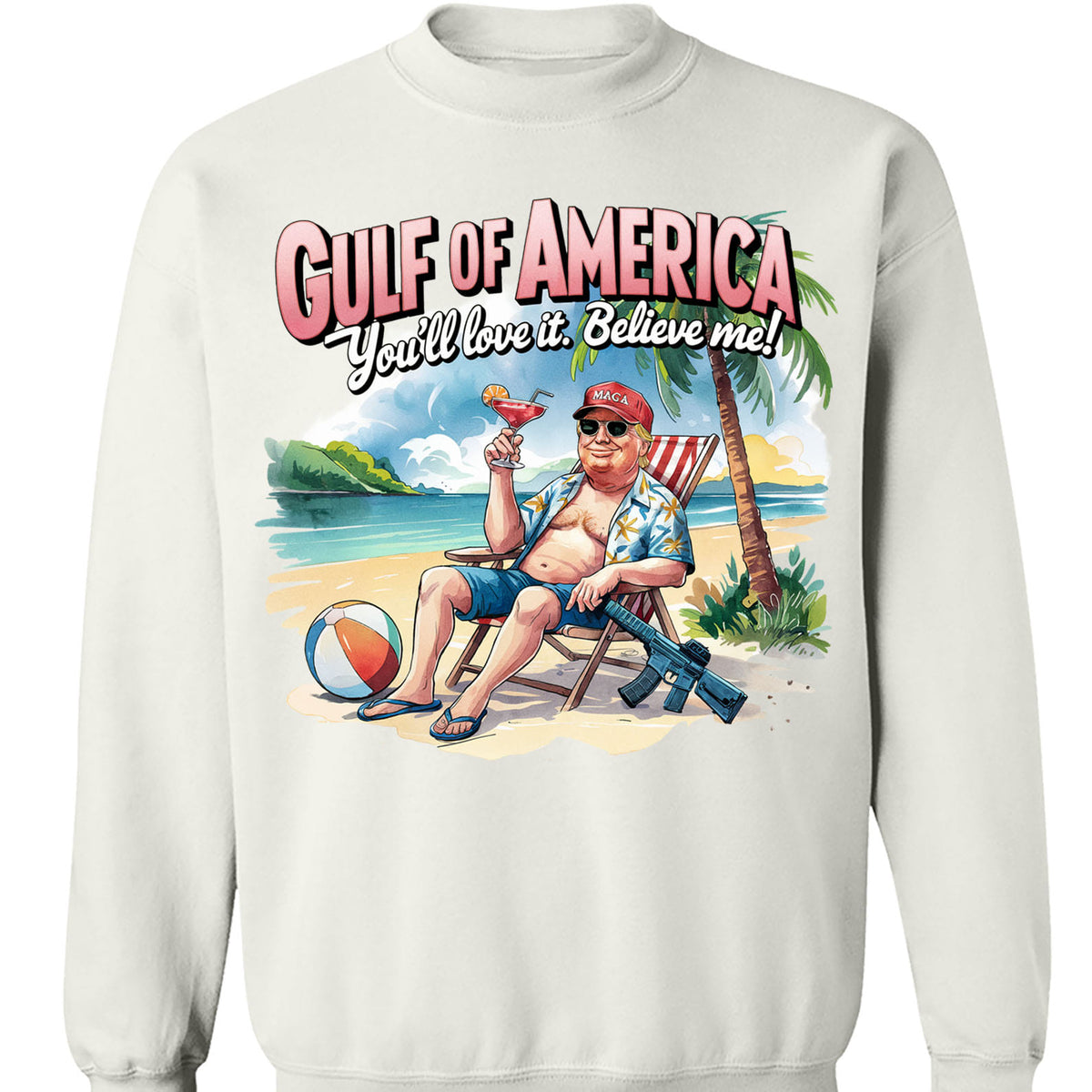Trump Gulf of America, Humorous Trump Sweatshirt, Funny Trump President Bright Shirt 682086 - GOP