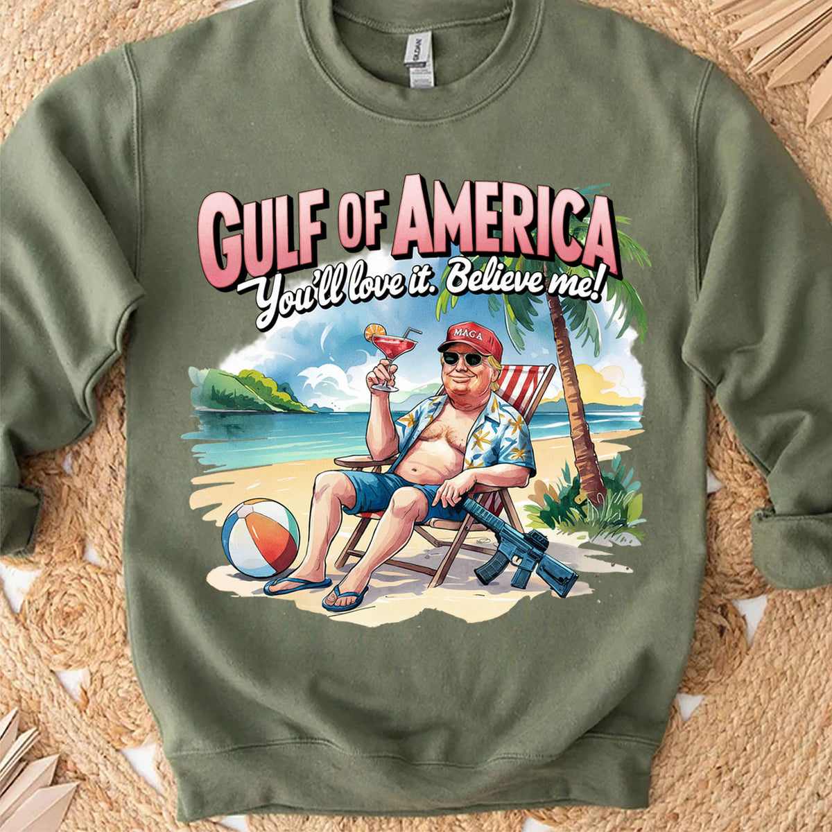 Trump Gulf of America, Humorous Trump Sweatshirt, Funny Trump President Bright Shirt 682086 - GOP