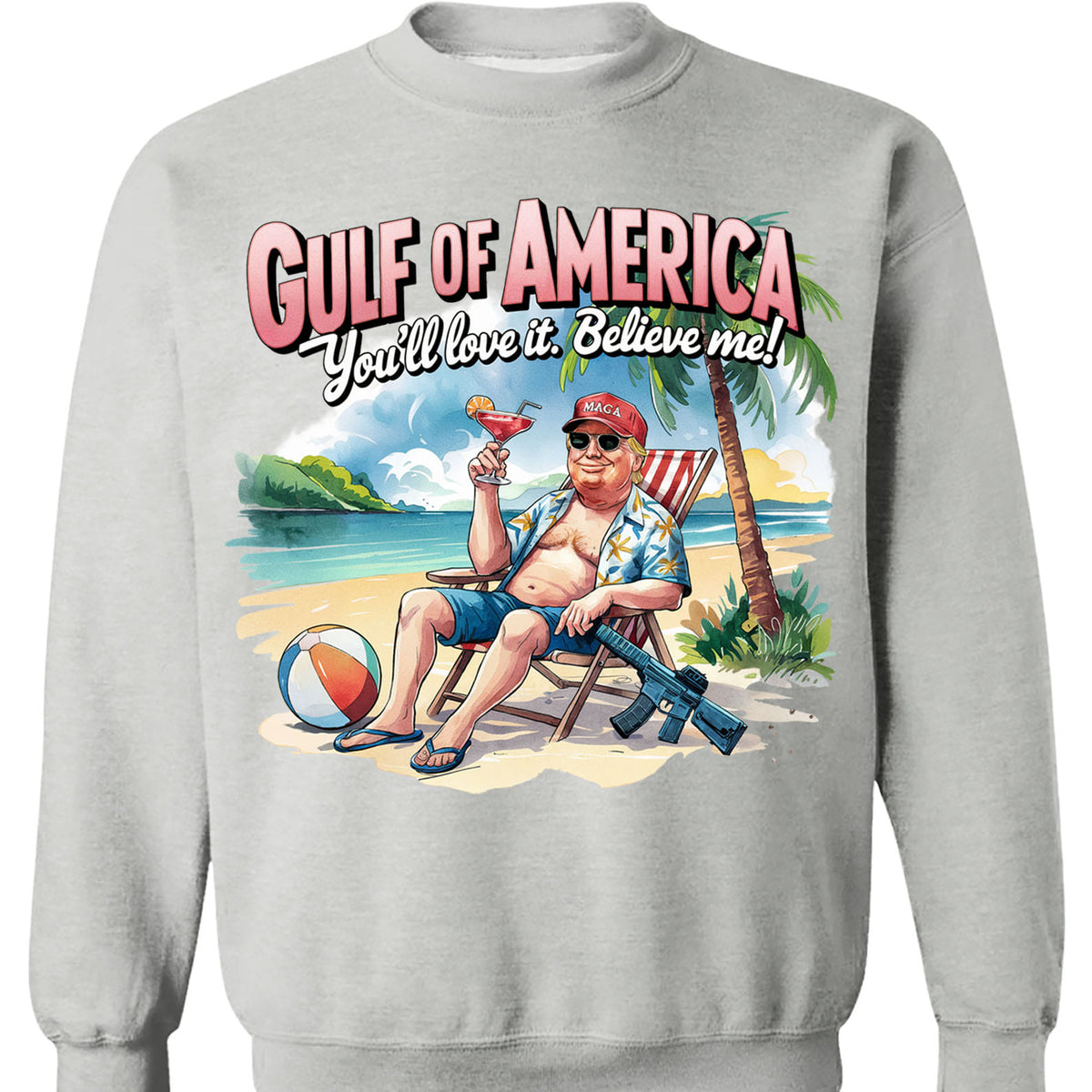 Trump Gulf of America, Humorous Trump Sweatshirt, Funny Trump President Bright Shirt 682086 - GOP