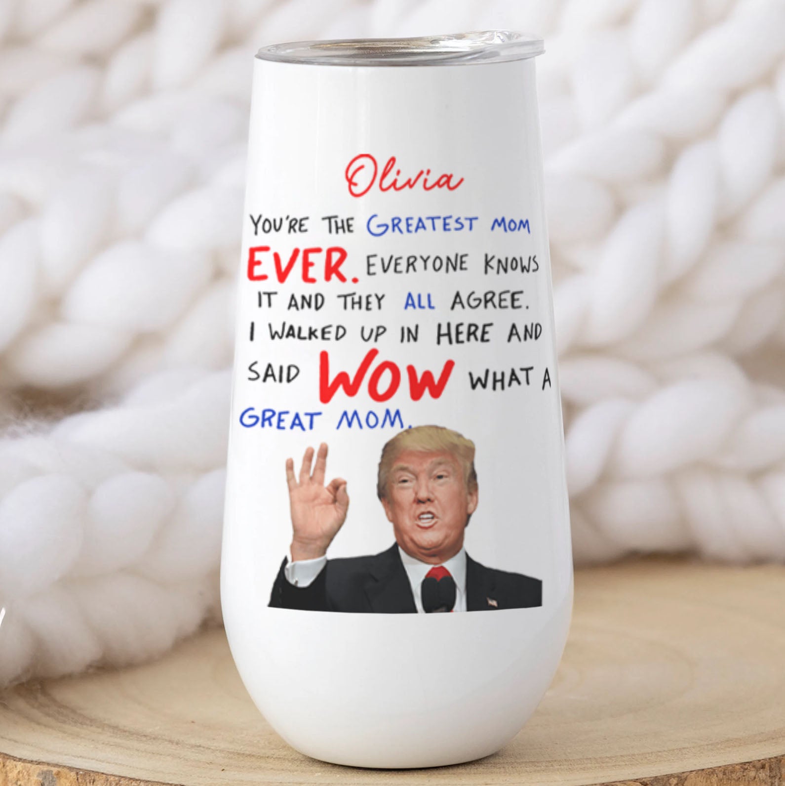 You're The Greatest Mom Ever Custom Name Curved 6oz Tumbler, Personalized Champagne Tumbler, Gift For Mom, Gift For Wife 682089 - GOP