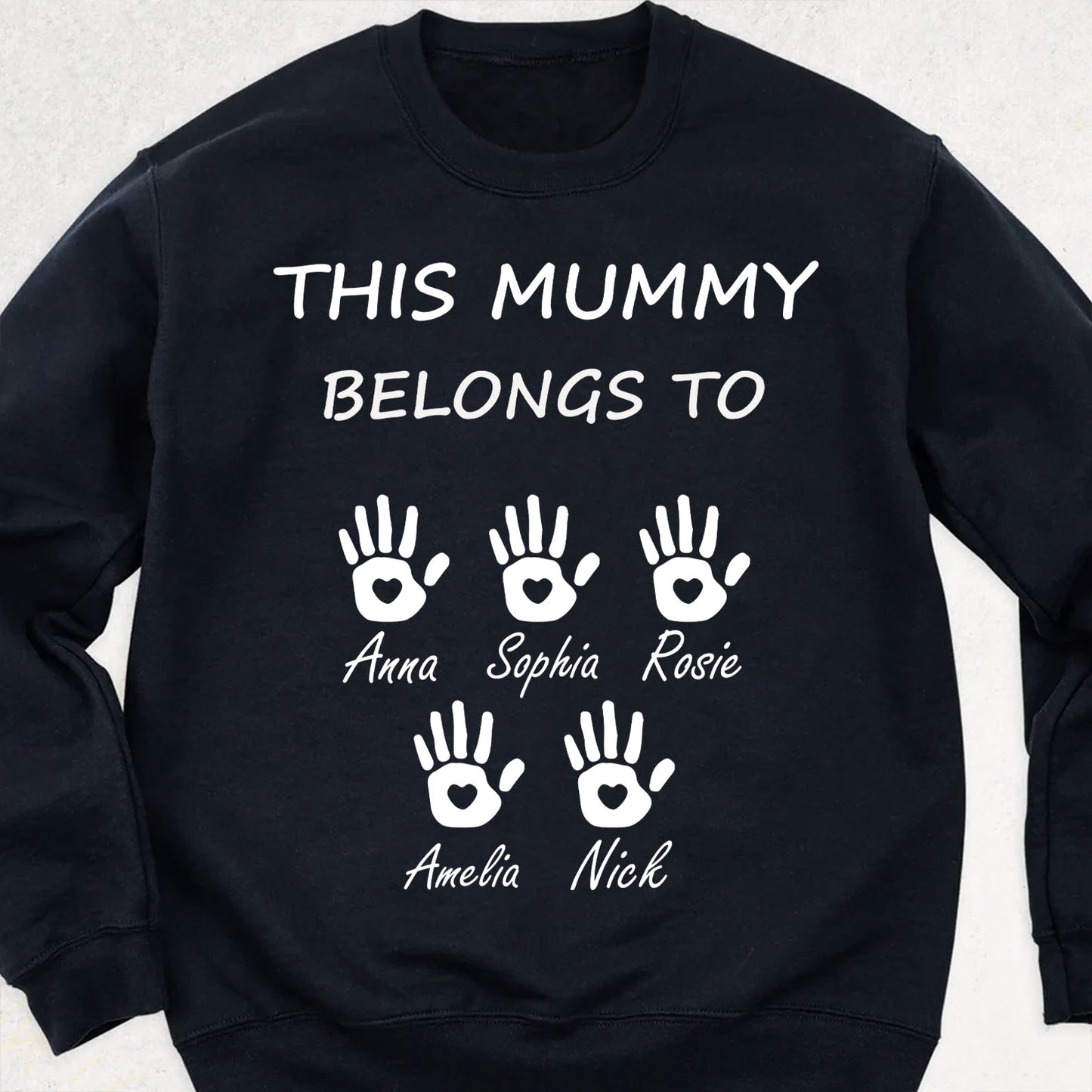 This Mummy Belongs, Custom Name Shirt, Personalized Custom Name Sweatshirt Dark, Gift for Mom, Gift for Wife 682100