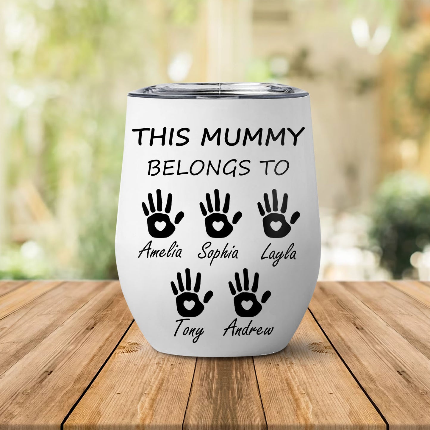 This Mummy Belong To Custom Name Tumbler, Personalized Custom 12oz Wine Tumbler, Gift For Mom, Gift For Wife 682100