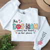 The Dog Mom Custom Name Shirt, Personalized Custom The Dog Mom Sleeve Print Bright Sweatshirt, Mother's Day Gifts, Gift For Mom, Gift For Wife 682104