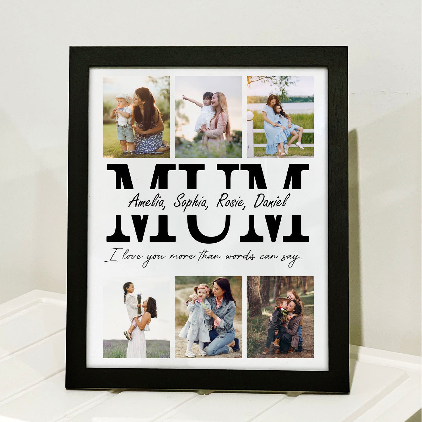Mother's Day Custom Picture Frame, Personalize Custom Photo and Name Frame, Family Gift Frame, Gift for Mom, Gift for Wife 682112