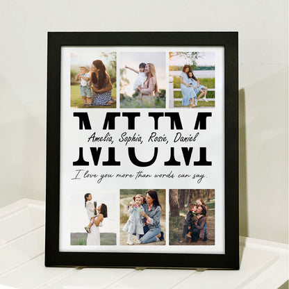 Mother's Day Custom Picture Frame, Personalize Custom Photo and Name Frame, Family Gift Frame, Gift for Mom, Gift for Wife 682112