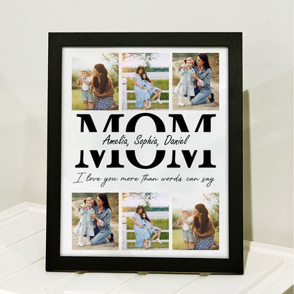 Mother's Day Custom Picture Frame, Personalize Custom Photo and Name Frame, Family Gift Frame, Gift for Mom, Gift for Wife 682112