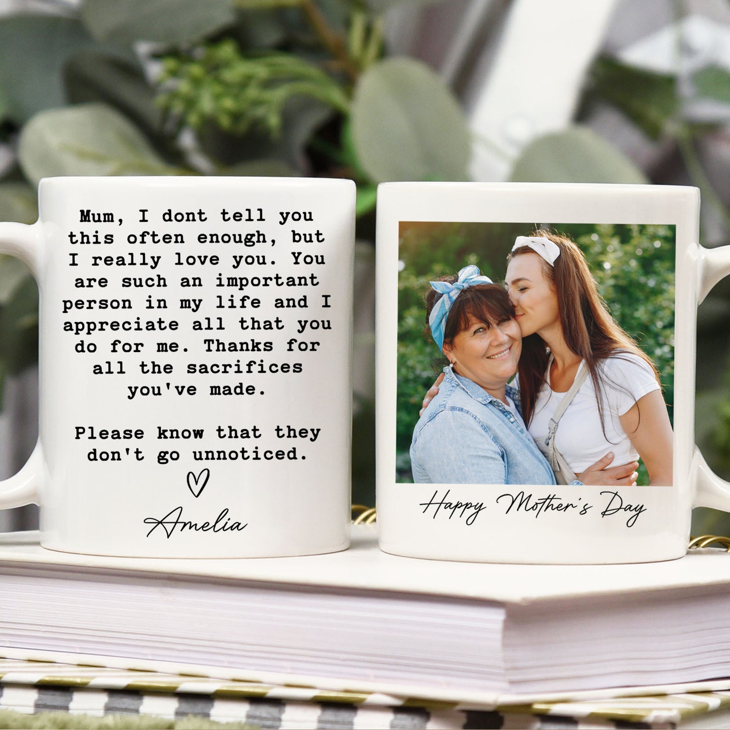 Mom Gift Custom Mug, Personalized Custom Name and Photo White Mug Accent Mug, Mother's Day Gift, Gift for Mom, Gift for Wife 682114