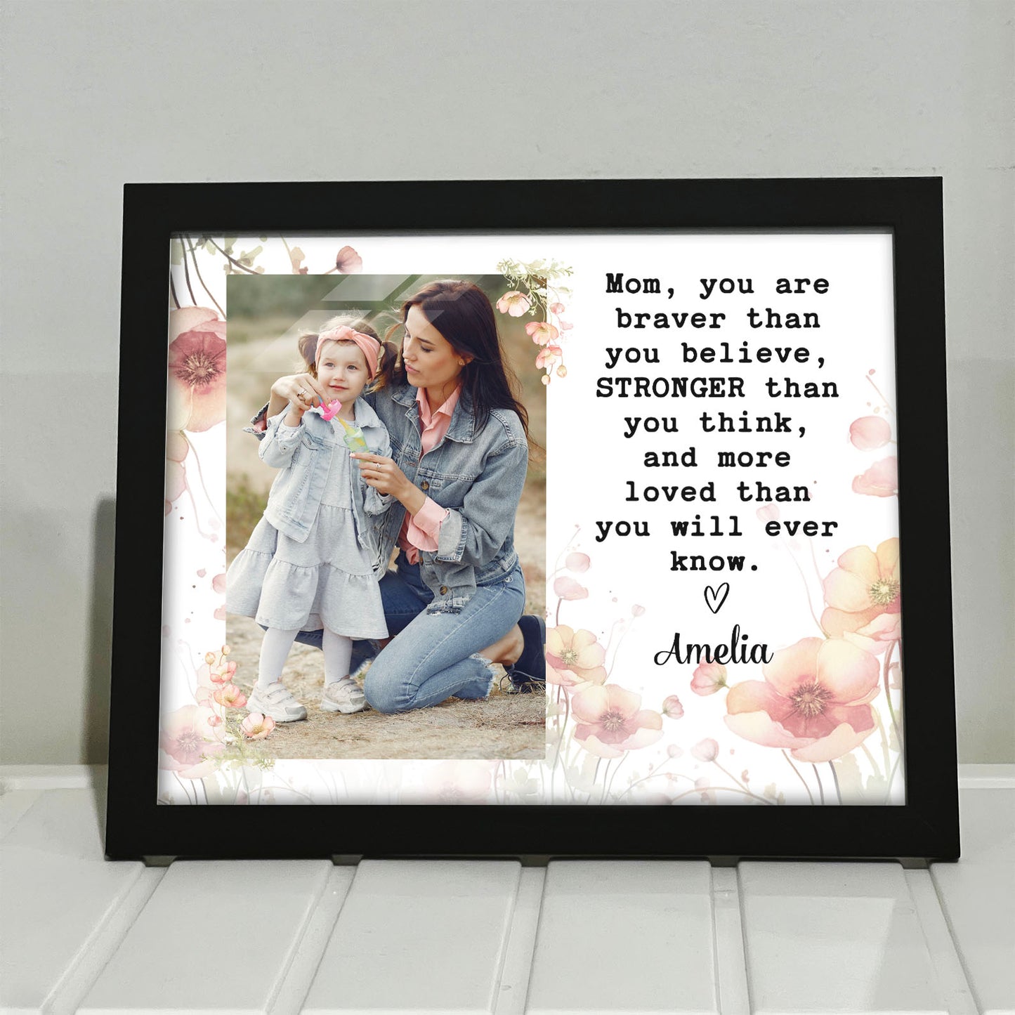 Mother's Day Custom Picture Frame Present, Personalize Custom Photo and Name Frame, Family Gift Frame, Gift for Mom, Gift for Wife 682115