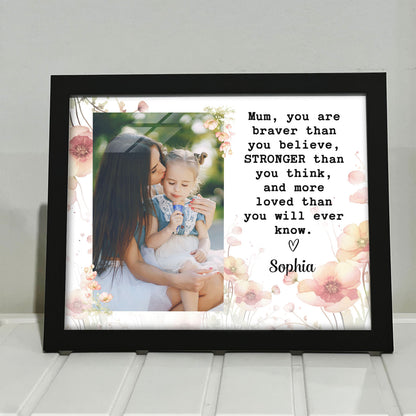 Mother's Day Custom Picture Frame Present, Personalize Custom Photo and Name Frame, Family Gift Frame, Gift for Mom, Gift for Wife 682115