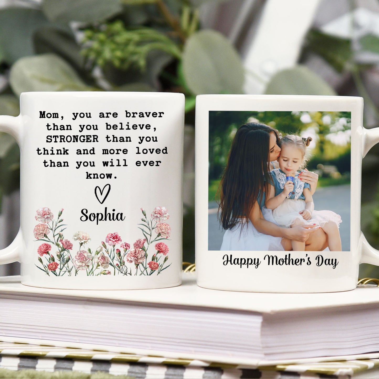 Mom Present Custom Mug, Personalized Custom Name and Photo White Mug Accent Mug, Mother's Day Gift, Gift for Mom, Gift for Wife 682115