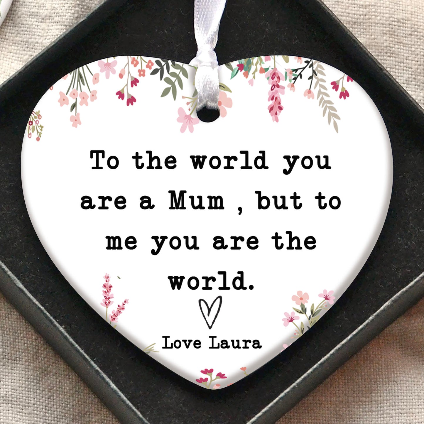 Custom Name Mum Gift Ornament, Personalized Custom Mothers Day Ceramic Ornament, Family Present, Gift for Mom, Gift for Wife 682116