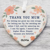 Thank You Mom Present Ornament, Personalized Custom Name Mothers Day Ceramic Ornament, Family Gift, Gift for Mom, Gift for Wife 682120