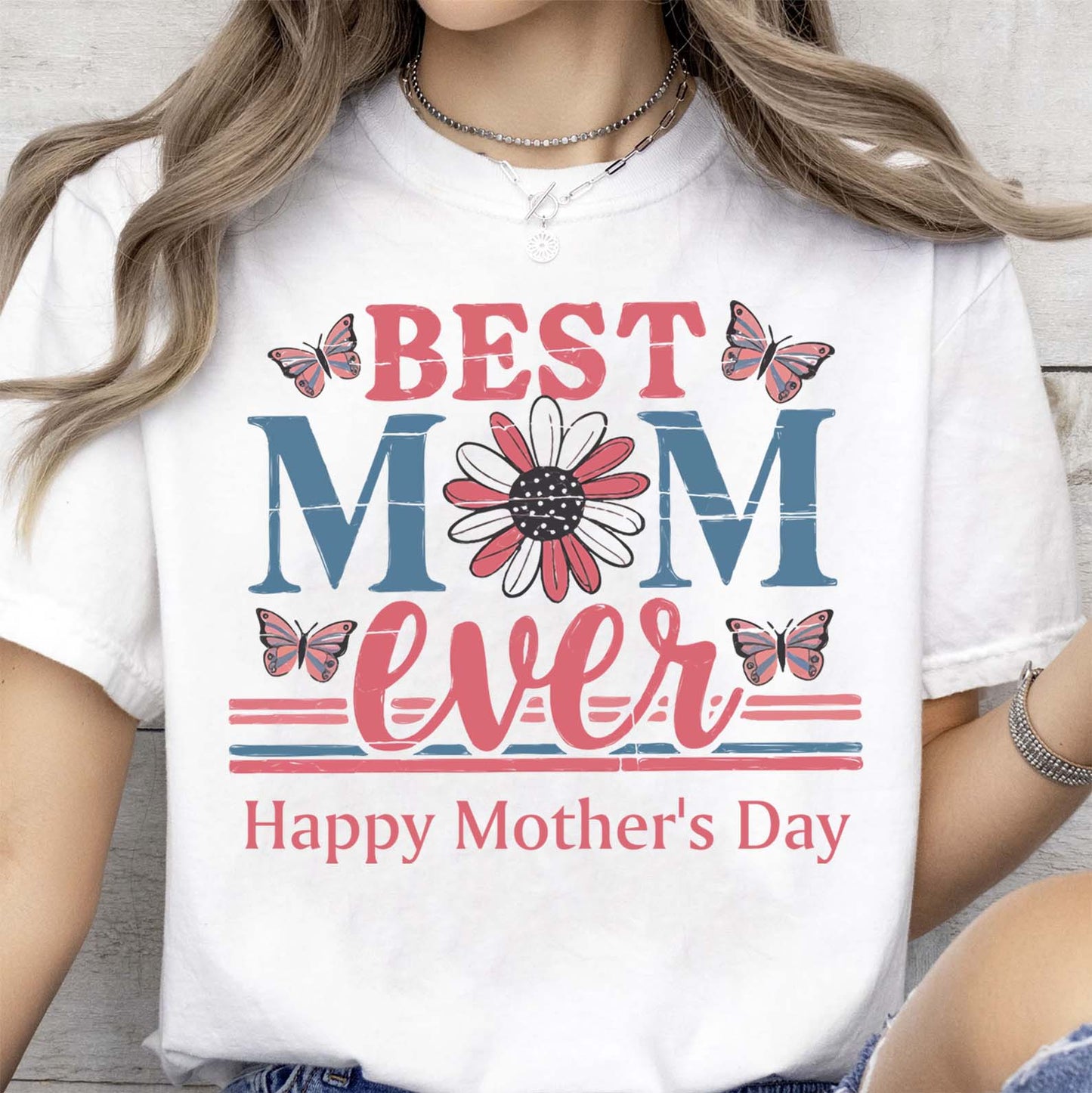 Custom Best Mom Ever Shirt, Personalized Vintage Custom Name Shirt, Mother's Day Shirt Bright, Gift for Mom, Gift for Wife 682132