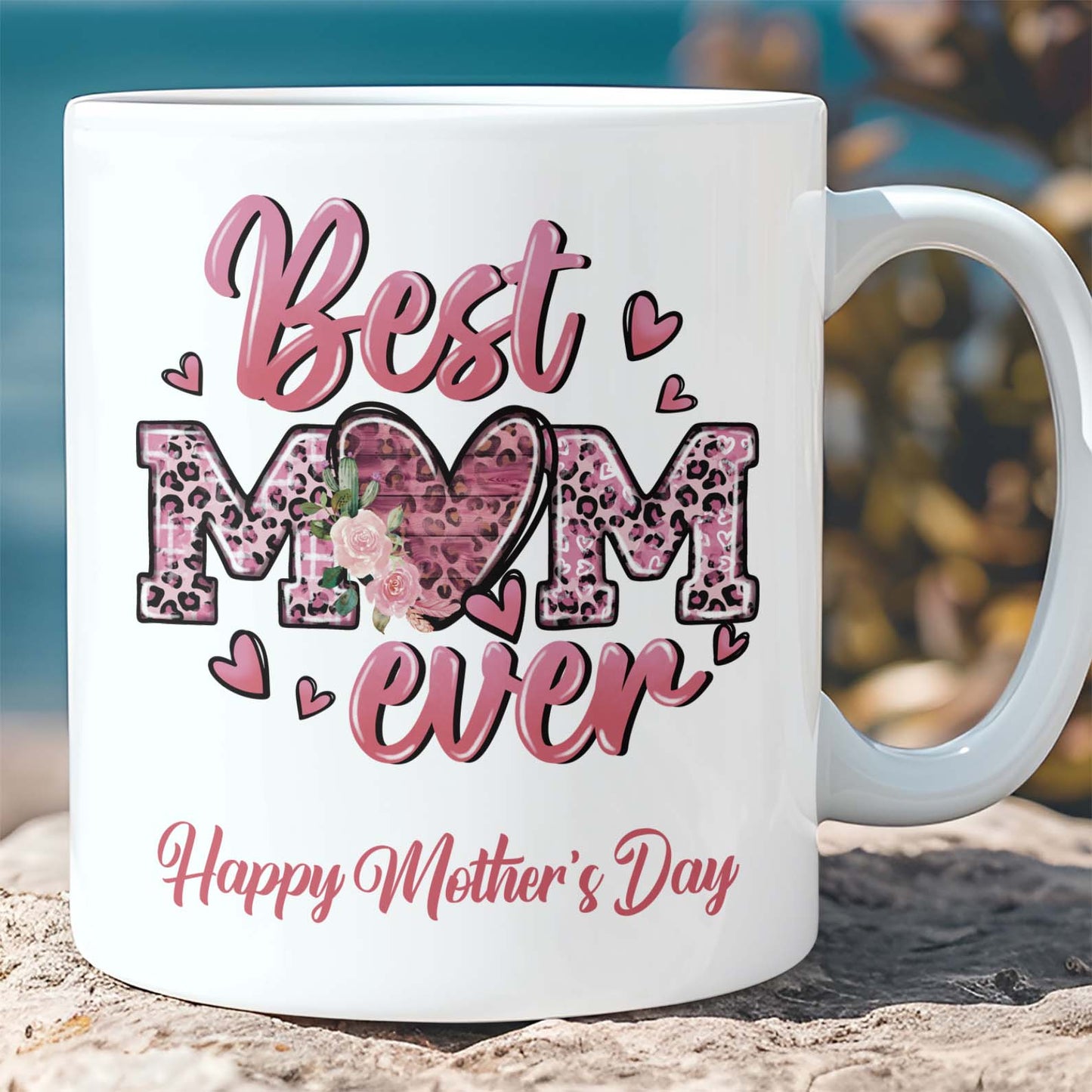Best Mom Ever Custom Mug, Personalized Custom White Mug Accent Mug, Mother's Day Gift, Gift for Mom, Gift for Wife 682135