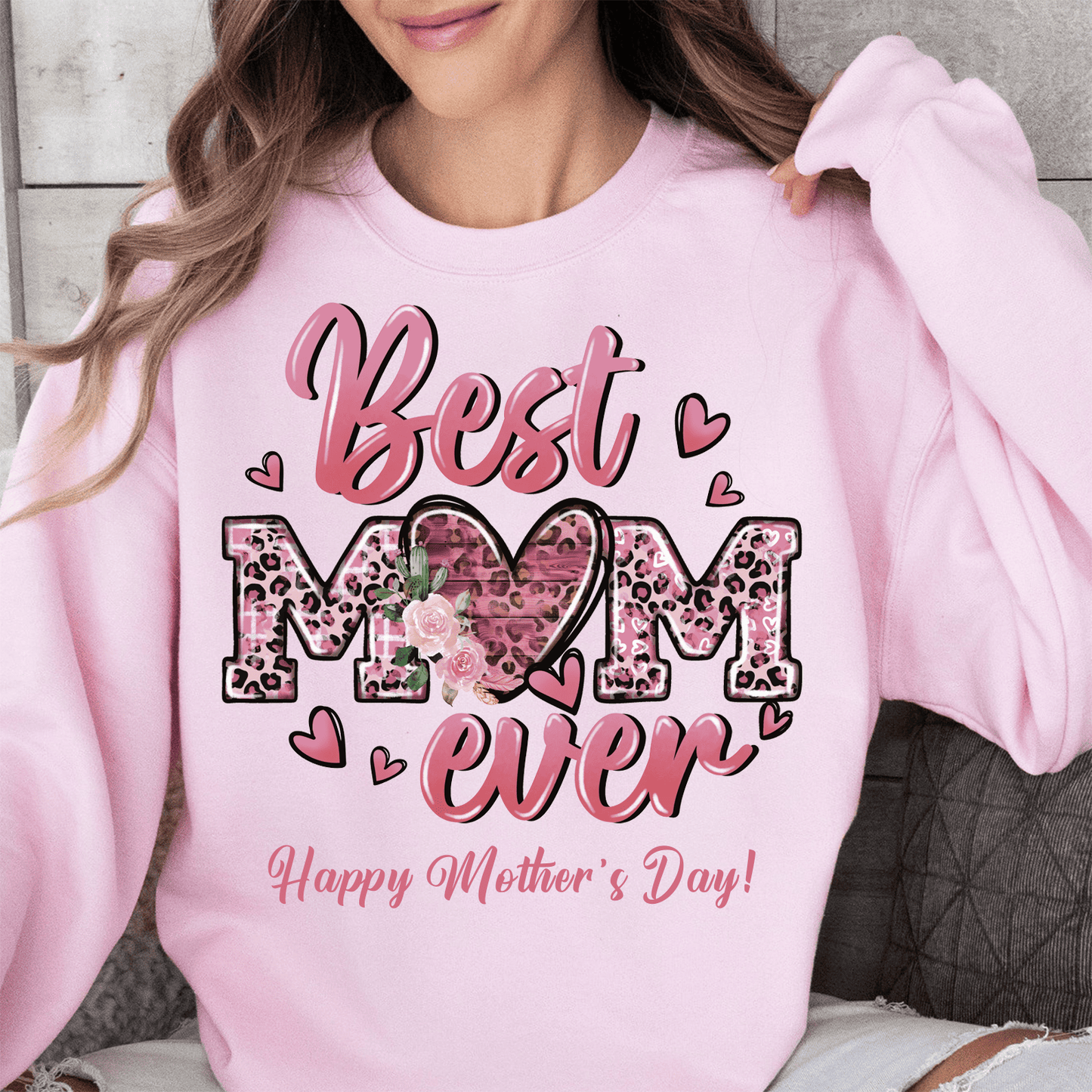 Best Mom Ever Custom Sweatshirt, Personalized Custom Shirt, Mother's Day Gift Sweatshirt Bright, Gift for Mom, Gift for Wife 682135