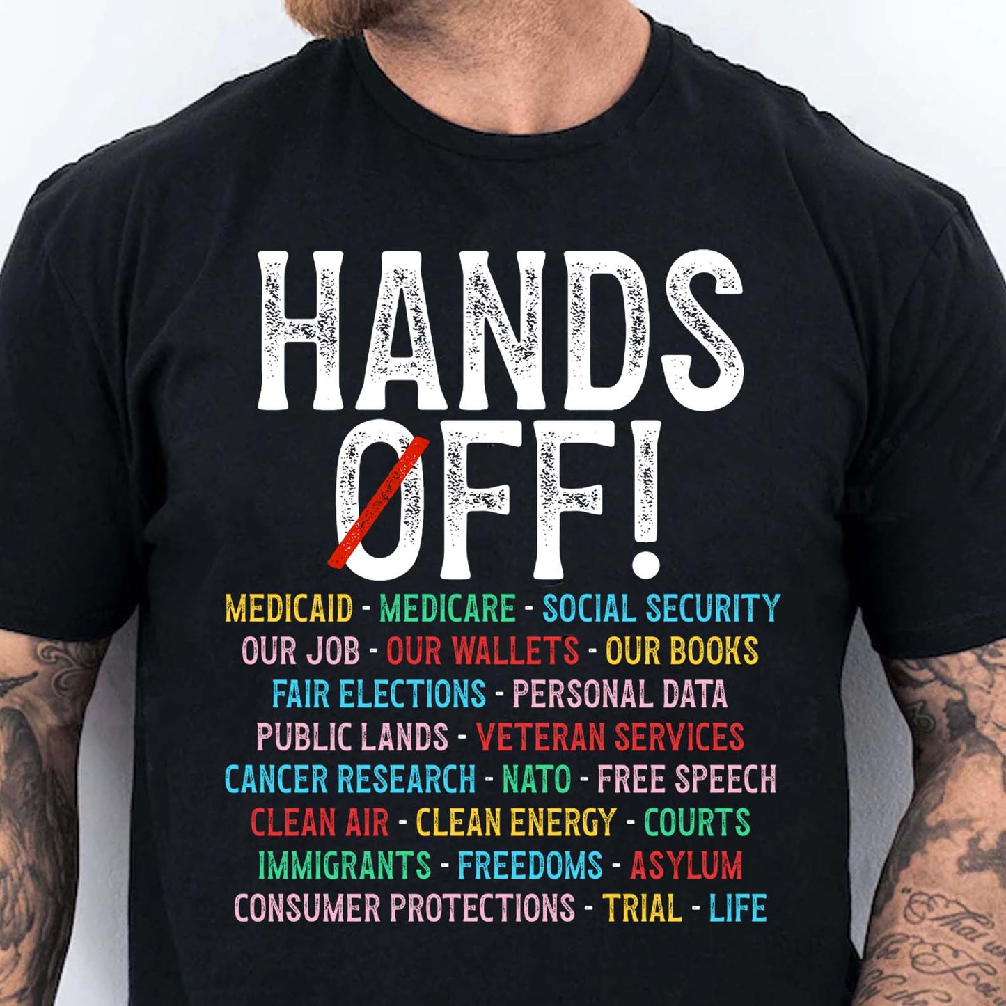 Hands Off Protest Shirt, Political Activism Tee, Politic Environmental Rights, 8647 Anti Trump Dark Shirt 682167