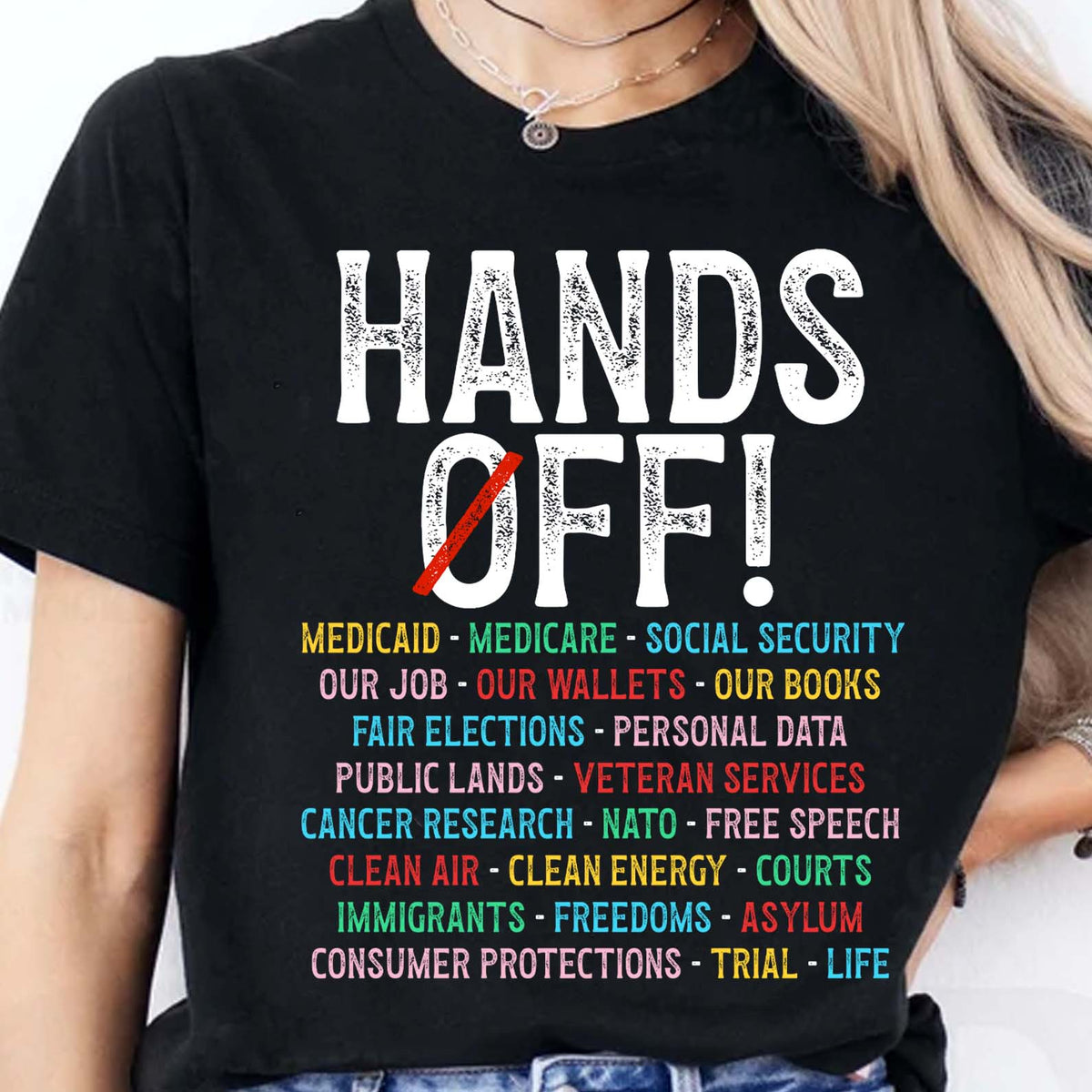 Hands Off Protest Shirt, Political Activism Tee, Politic Environmental Rights, 8647 Anti Trump Dark Shirt 682167