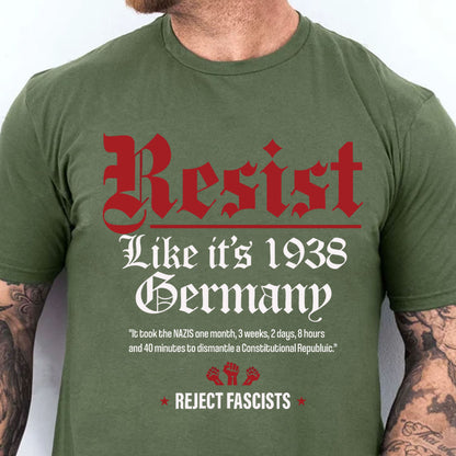 Resist Like It's 1938 Shirt, 8647 Anti-Fascist Trump Protest Tee, Political Dark Shirt 682170