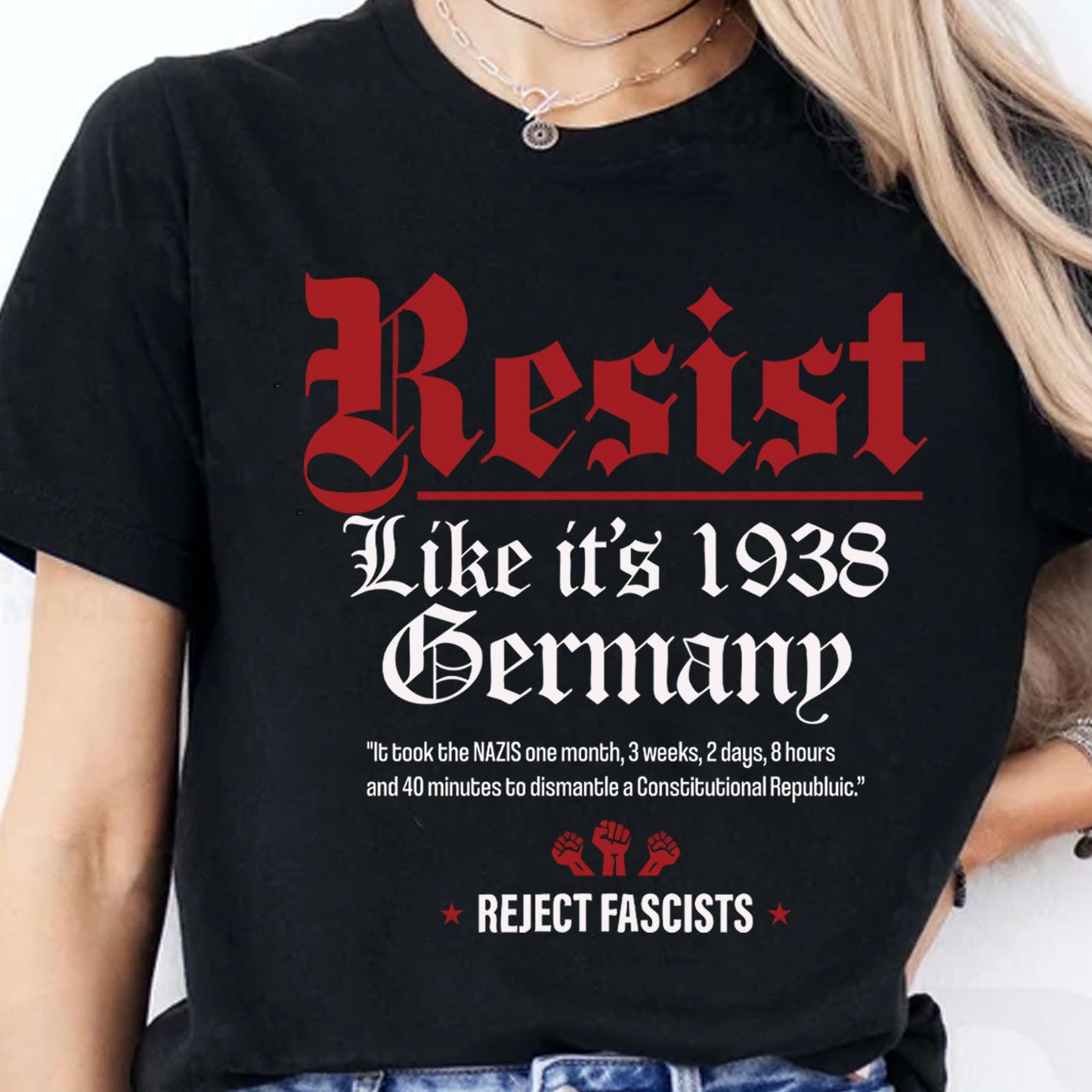 Resist Like It's 1938 Shirt, 8647 Anti-Fascist Trump Protest Tee, Political Dark Shirt 682170