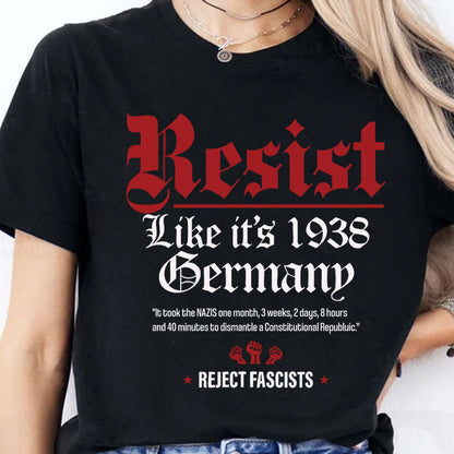 Resist Like It's 1938 Shirt, 8647 Anti-Fascist Trump Protest Tee, Political Dark Shirt 682170