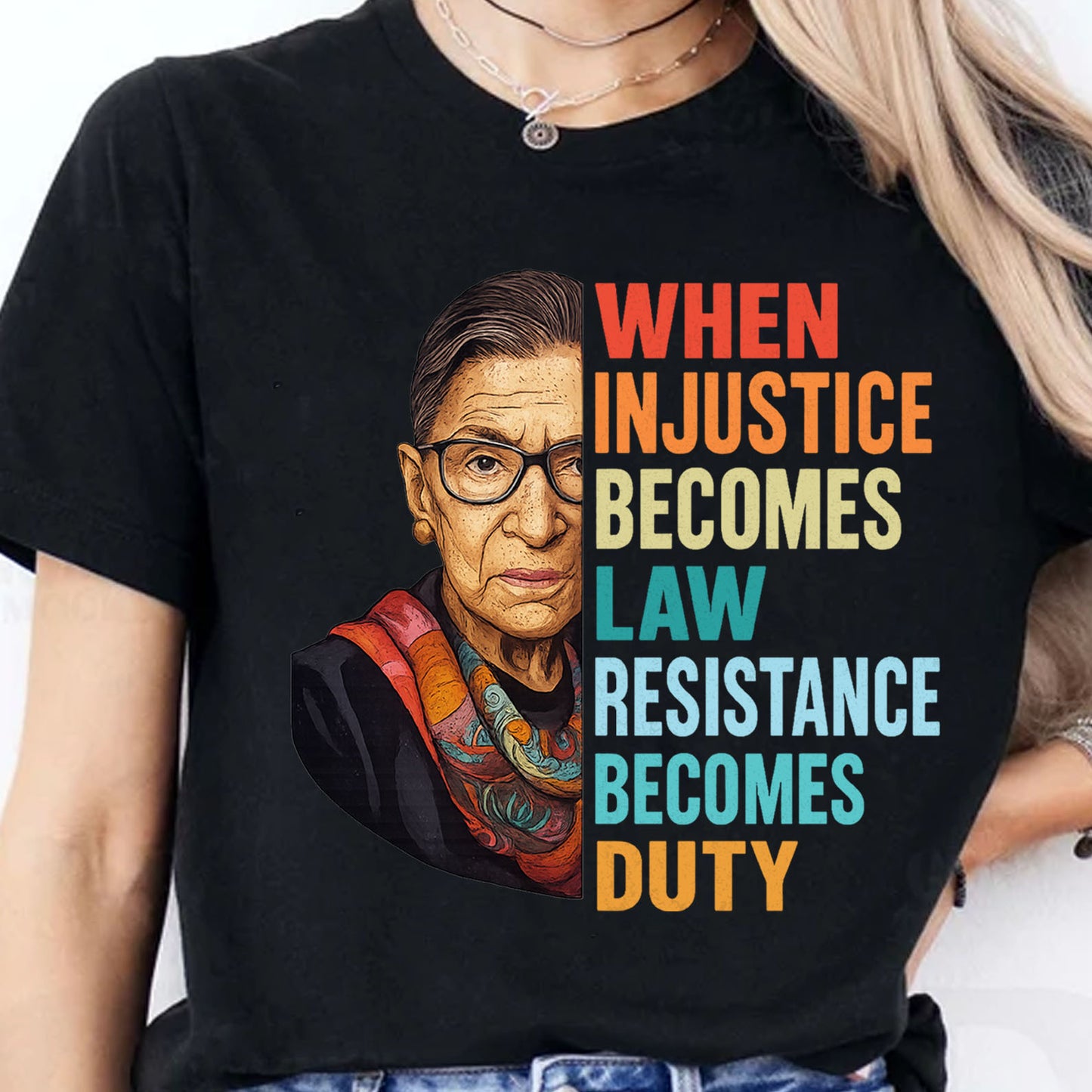 When Injustice Becomes Law Resistance Becomes Duty Shirt, 8647 Anti Trump Protest Tee, Political Protest Dark Shirt 682173