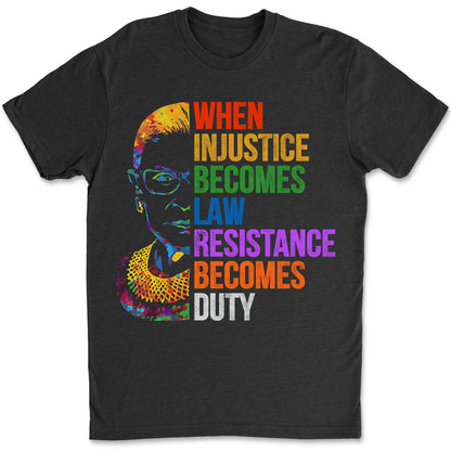When Injustice Becomes Law Resistance Becomes Duty Shirt, 8647 Anti Trump Protest Tee, Political Protest Dark Shirt 682174