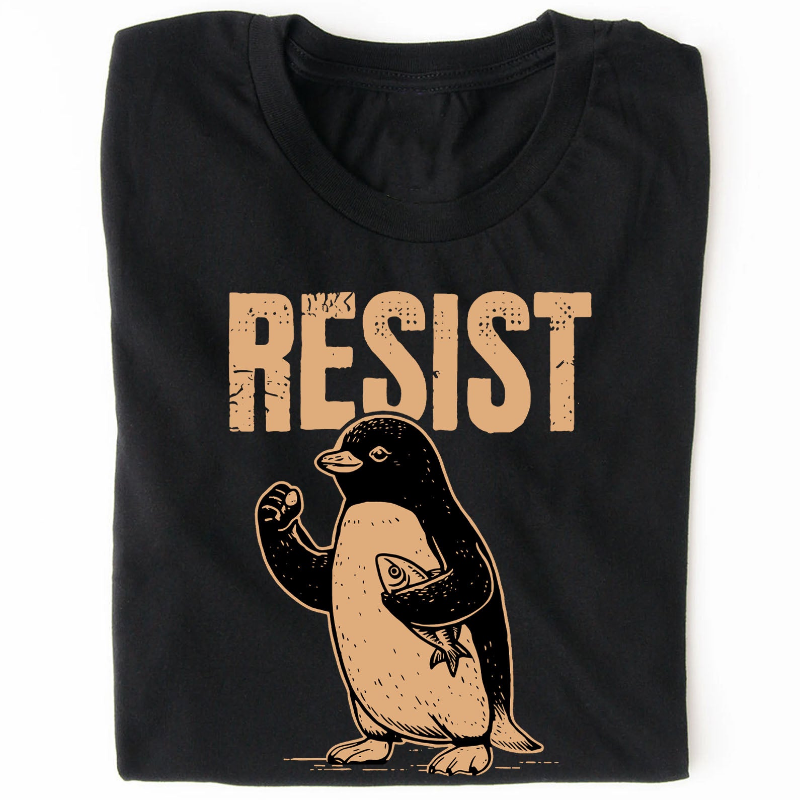 Resist Penguin Activism Shirt, 8647 Anti Trump Protest Tee, Political Protest Dark Shirt 682187