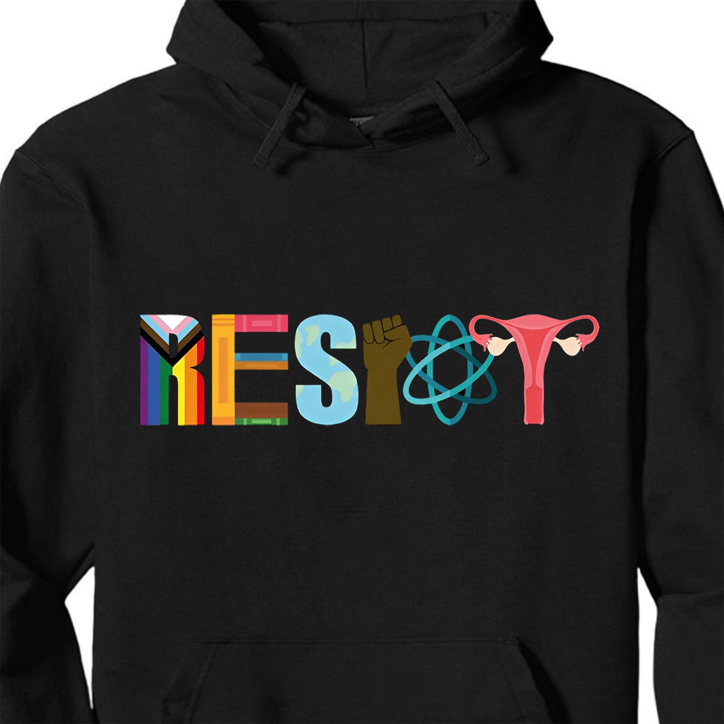 Resist with Pride, Power and Choice Shirt, 8647 Anti Trump Tee, Feminist Protest Dark Shirt 682203