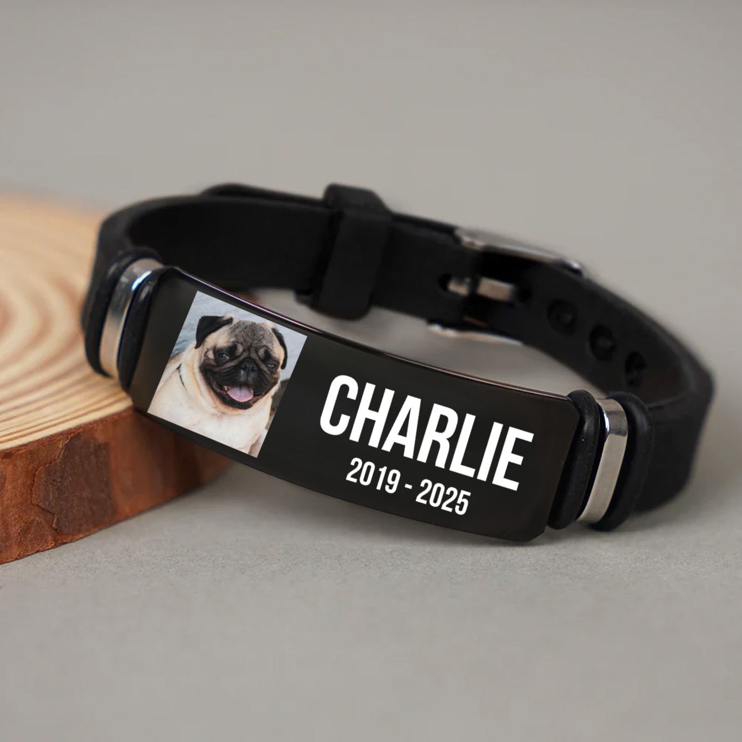 In Loving Memory Bracelet | Personalized Custom Dog Photo and Name Bracelet | Dog Lover Unisex Print Bracelet 682240