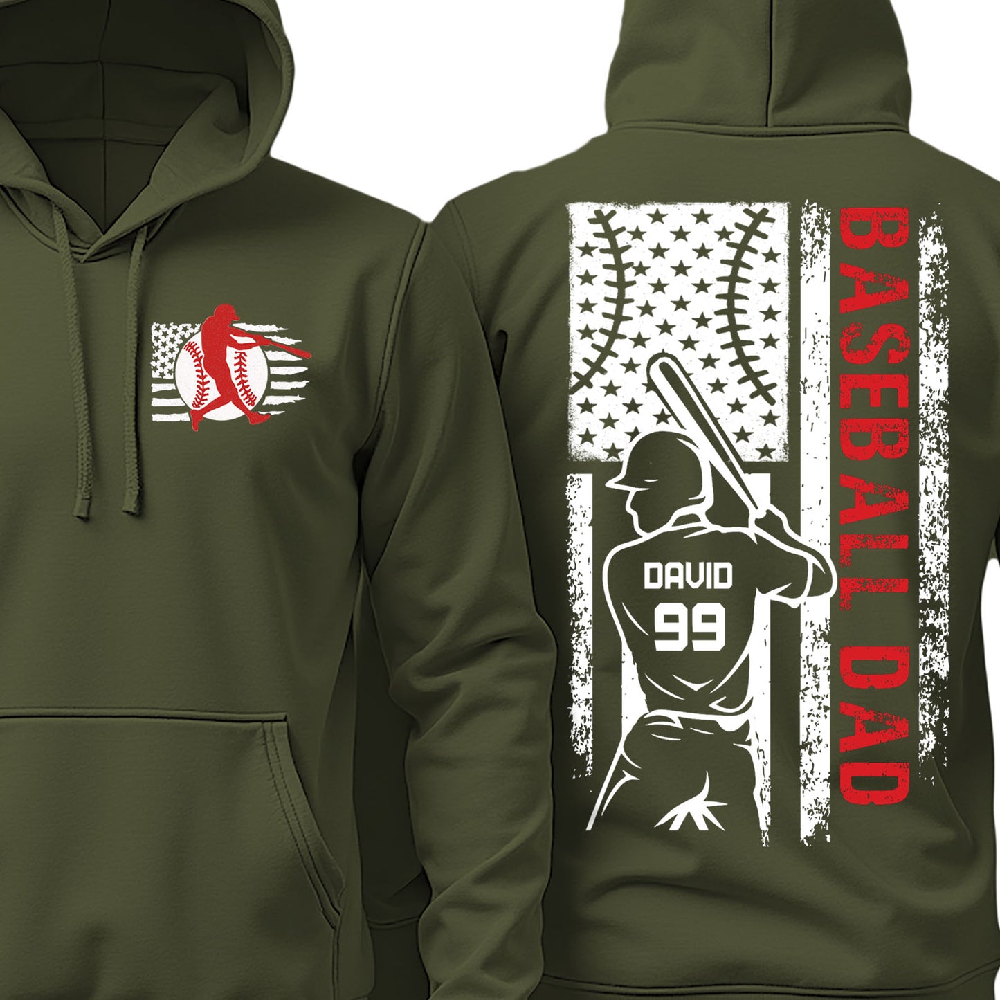 Custom Baseball Dad Shirt, Personalized Custom Name and Number TShirt, Father's Day Dark Shirt Gift, Gift for Dad, Gift for Husband 682241