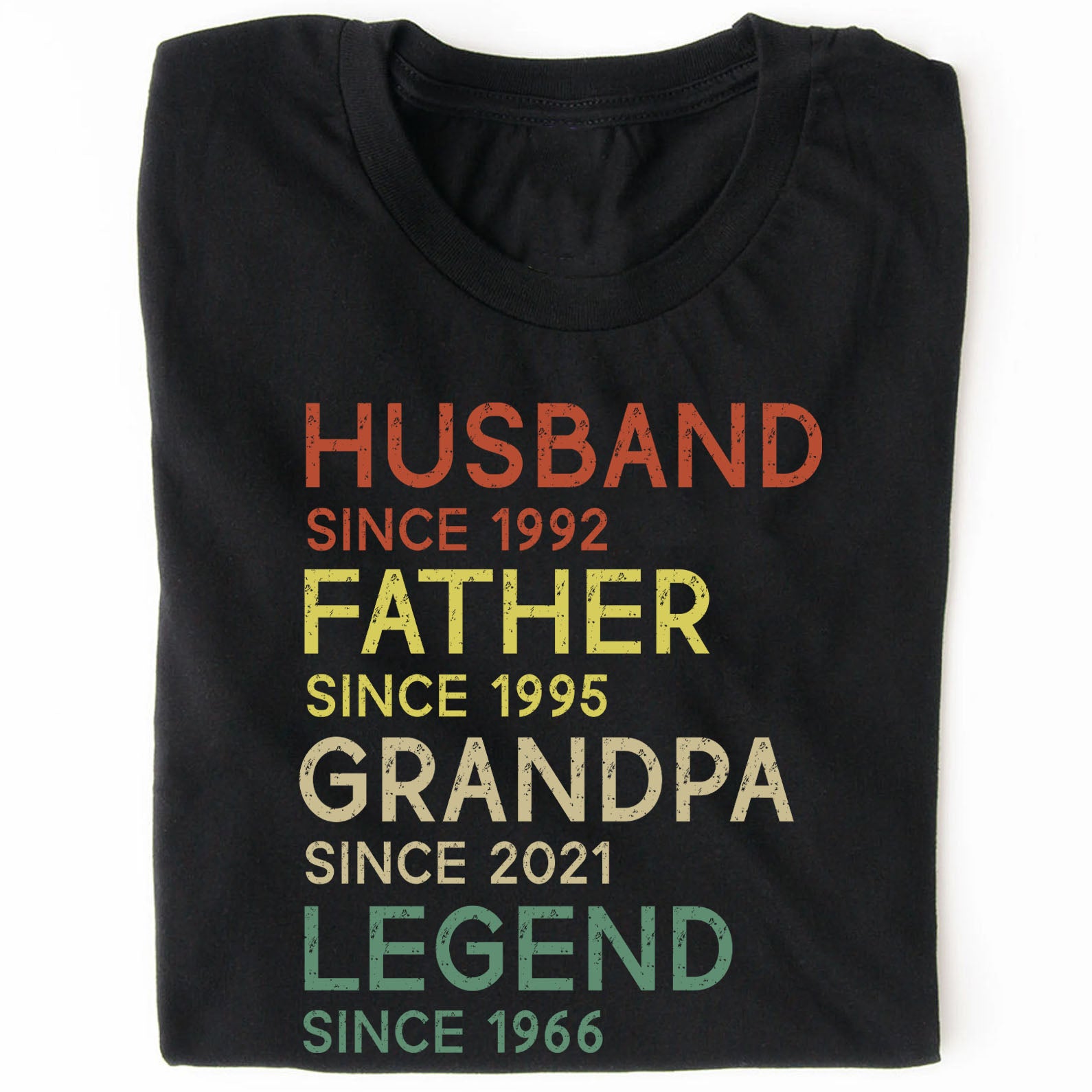 Custom Title and Date Shirt, Personalized Custom Text T-shirt, Funny Shirt Gift for Father's Day, Gift for Dad, Gift for Husband 682253