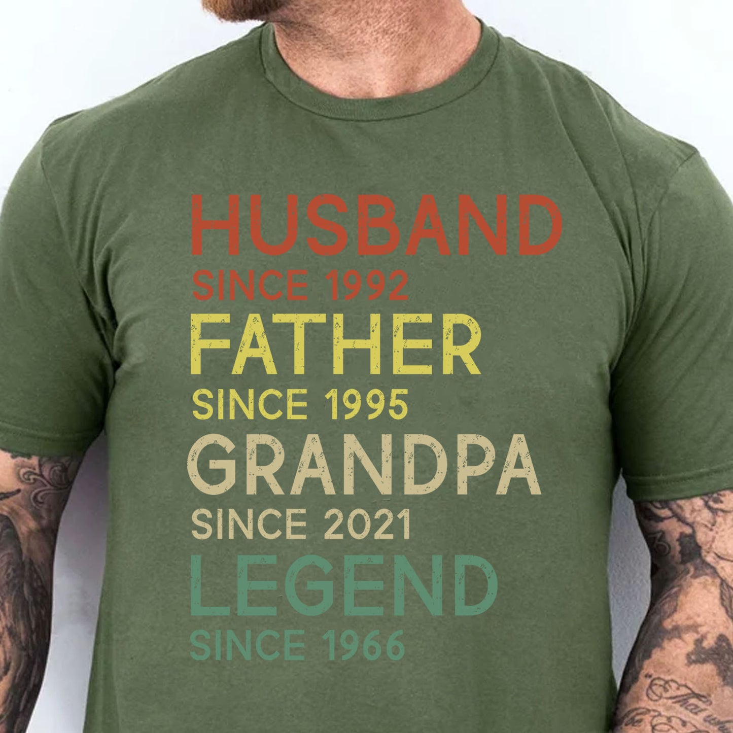 Custom Title and Date Shirt, Personalized Custom Text T-shirt, Funny Shirt Gift for Father's Day, Gift for Dad, Gift for Husband 682253