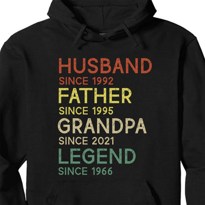 Custom Title and Date Shirt, Personalized Custom Text T-shirt, Funny Shirt Gift for Father's Day, Gift for Dad, Gift for Husband 682253