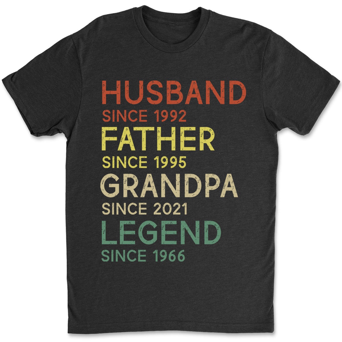 Custom Title and Date Shirt, Personalized Custom Text T-shirt, Funny Shirt Gift for Father's Day, Gift for Dad, Gift for Husband 682253